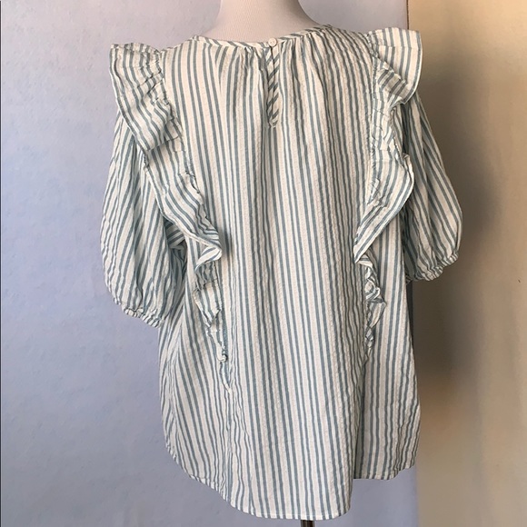 Striped Ruffle Blouse - Picture 6 of 11